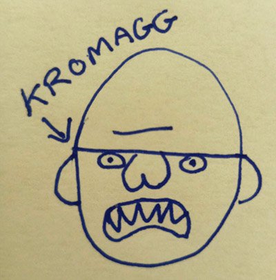 Drawing of a Kromagg